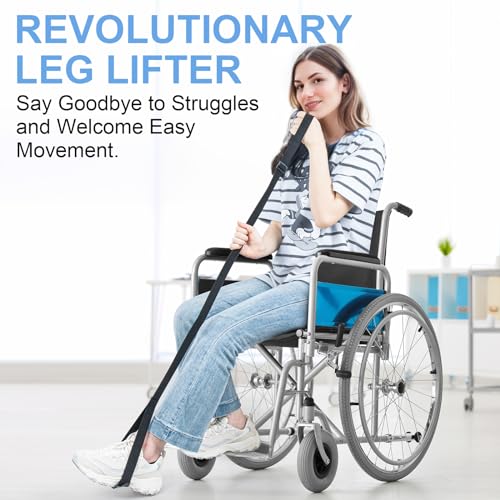 rigid leg lifter for after knee surgery extra long leg lifters for elderly adjustable leg lifter strap for after hip replacement limited mobility foot lifter aid for bed car wheelchair