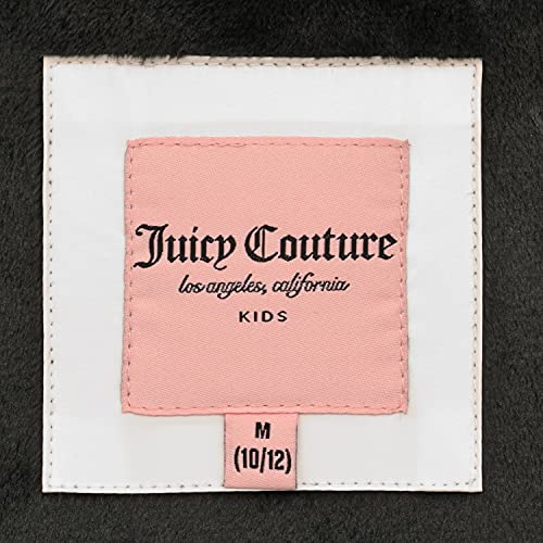 Image of Juicy Couture Girls Coat, Faux Fur Hooded Winter Jacket, Warm Padded Parka Hoodie, Kids Heavyweight Winter Coat