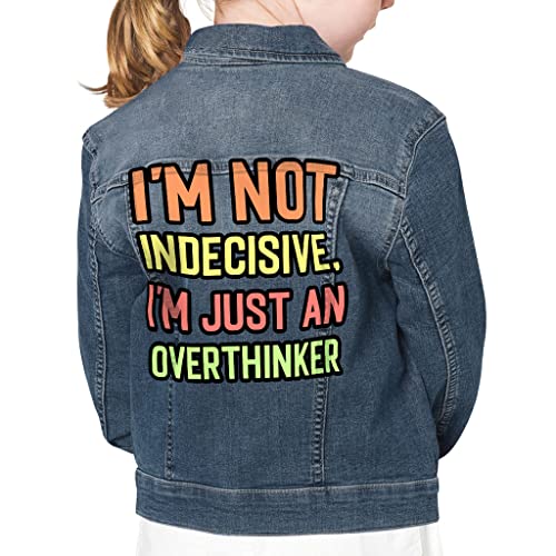 Overthinker Kids' Denim Jacket - Funny Sayings Jean Jacket - Quotes Denim Jacket for Kids