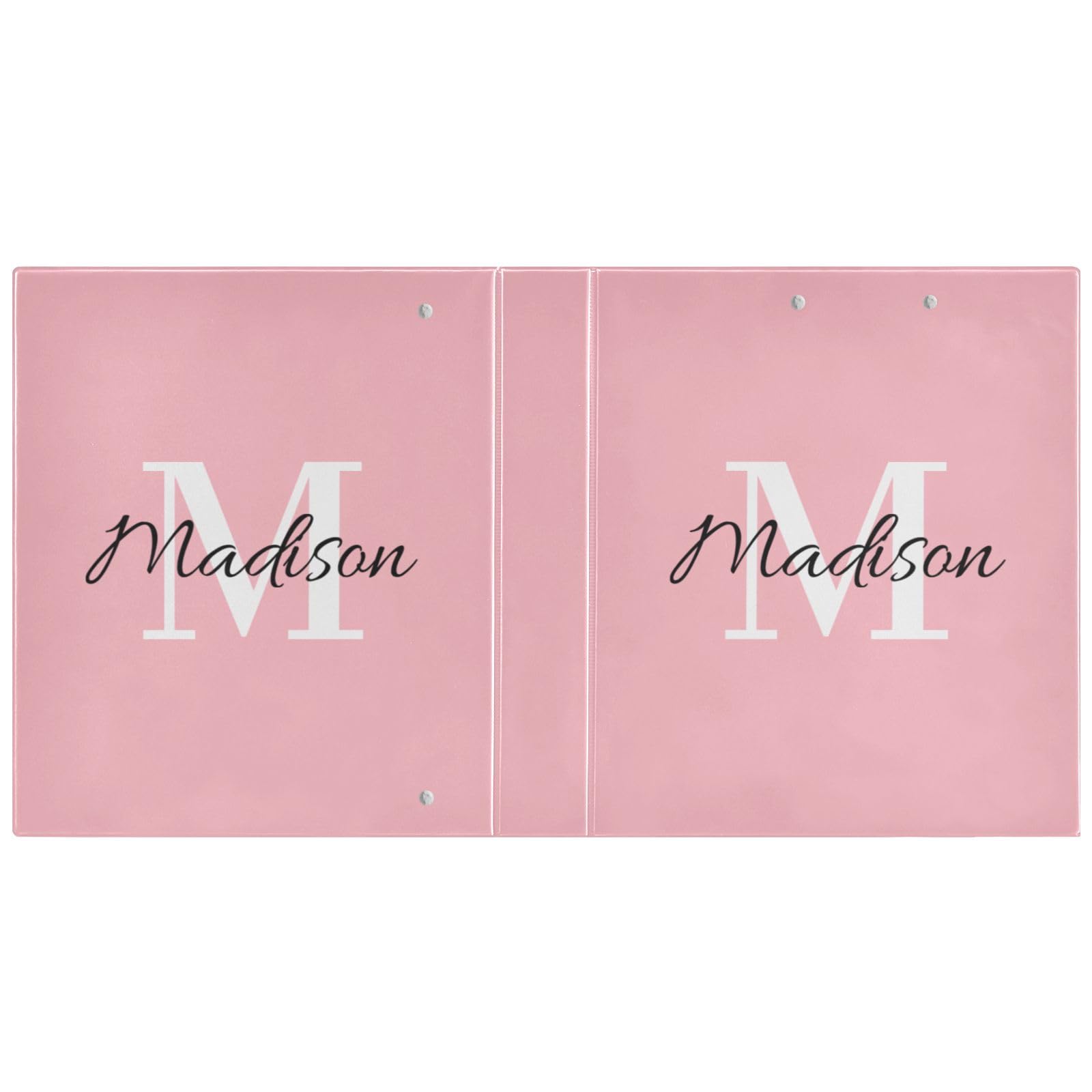 Raccoglitore personalizzato a 3 anelli da 3,8 cm con nome, raccoglitore ad anelli rotondo personalizzato per quaderni, contiene 200 fogli, per lavoro, scuola, ufficio, regalo personalizzato