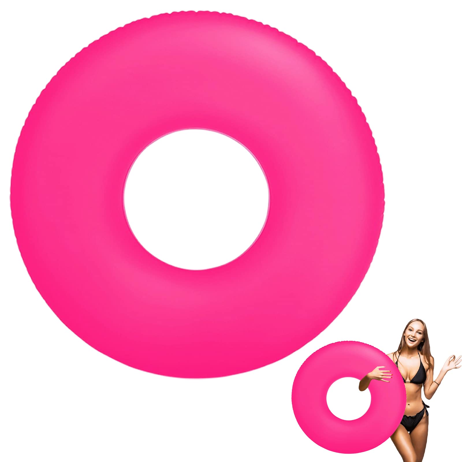 Swimming Rings for Adults, Inflatable Pool Floats for Age 12+, 36" (91cm) Pink Pool Float Swim Tubes Giant,Summer Swimming Pool Water Beach Toys,Pool Party Decorations,Summer Gift for Kids Adults