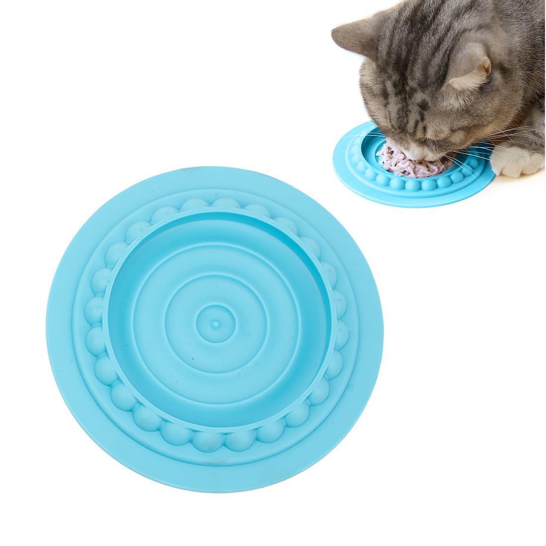 UENXRXE Comedero Gato Comedero Interactivo gatos Comedero Antivoracidad para Gatos Perros Pequeños, Antideslizante para Comida Lenta Gato Mascotas Perro Pequeño,comedero antivoracidad Gato