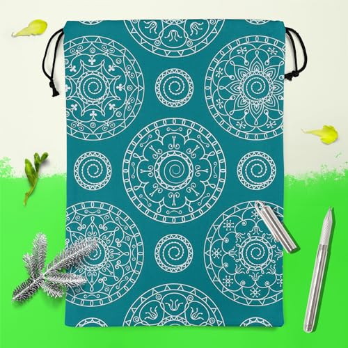 Image of ArtzFolio Blue Blue | Reusable Sack Bag | Bag for Gym, Storage, Vegetable & Travel