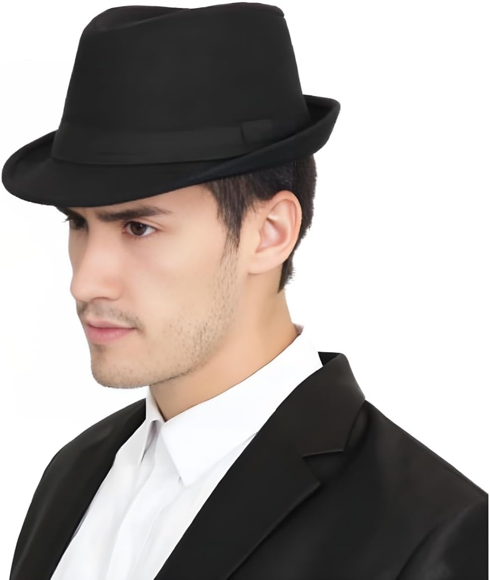 Classic Fedora Hat for Men Women Bucket Fedora 20s Fedora Hat Short Brim Panama Cap Fashion Jazz hat Church Party Fedora