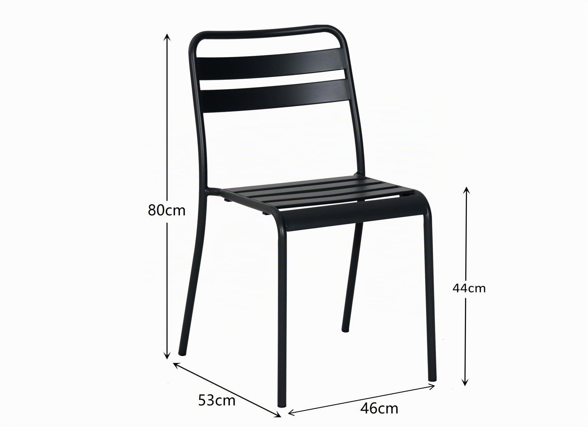 METRO Professional, Chaise en Acier, 46 x 52,5 x 80 cm, Anthracite