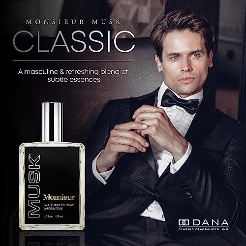 Monsieur Musk by Dana, 4 oz Eau de Toilette Spray for Men