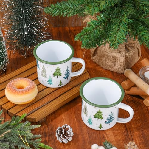 Juego de 2 Mugs de Café Mini Navidad 12oz Acero Esmaltado miniatura 4