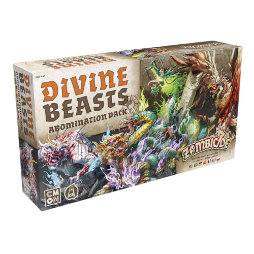 CMON Zombicide: Divine Beasts, Expansión, Juego de Mesa, A Partir de 14 Años, De 1 a 6 Jugadores, 60 Minutos por Partida, Multilingüe (Incluye español)