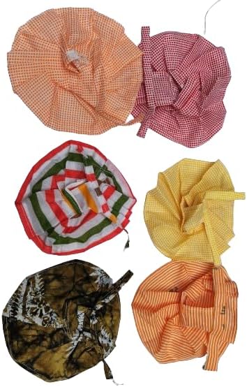 Laddu Gopal & Radha Rani Designer Dress/Gopal Ji Desinger Dress/Mix Colours/Random Colour Choice Pack of 6 (Size_1)
