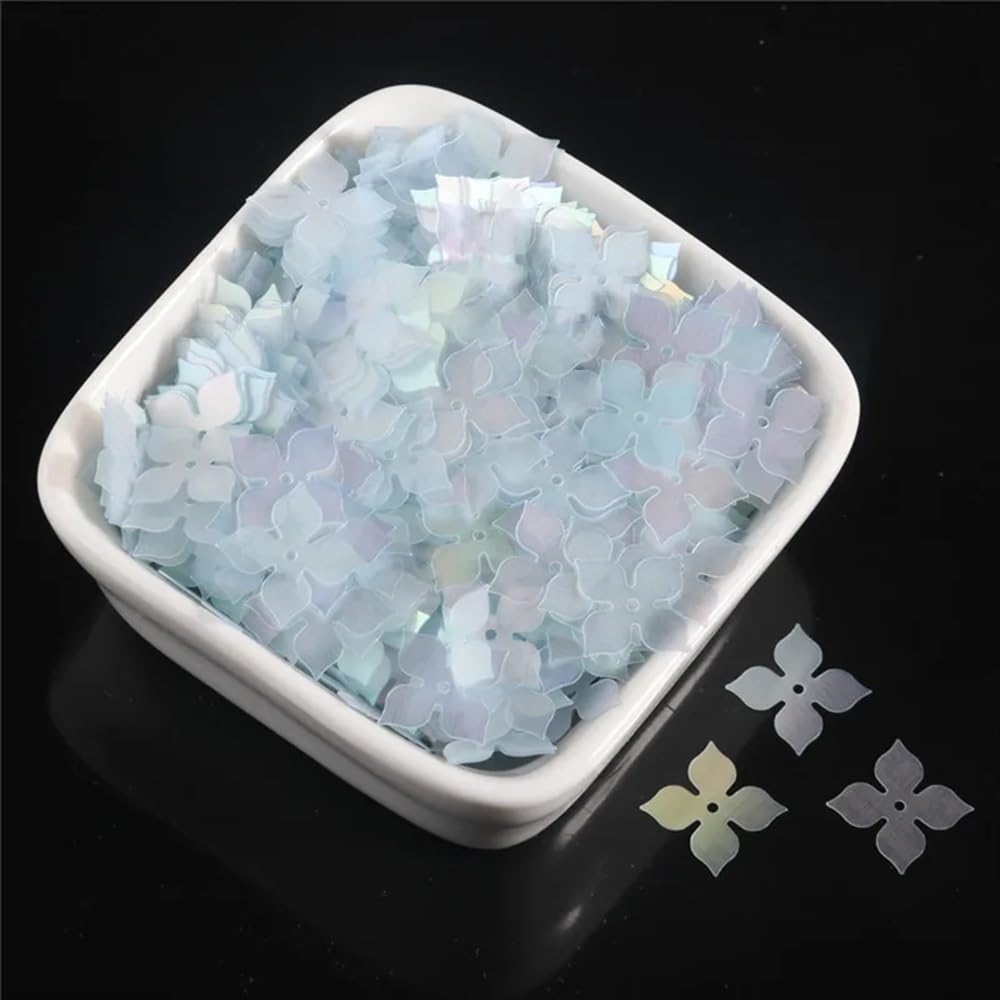 Cekiny do przyszywania, Cekiny do rękodzieła i szycia, wielokolorowe płaskie kwiaty w kubeczkach różnych rozmiarach(20mm Blue Flat)