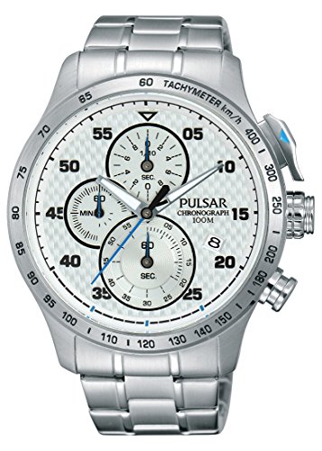 Pulsar Homme Montre avec Bracelet WRC Chronographe Quartz Acier Inoxydable pm3041 x 1