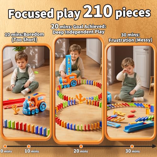Auto Domino Train, 210 piezas bloq. STEM para edades 3-8 miniatura 2