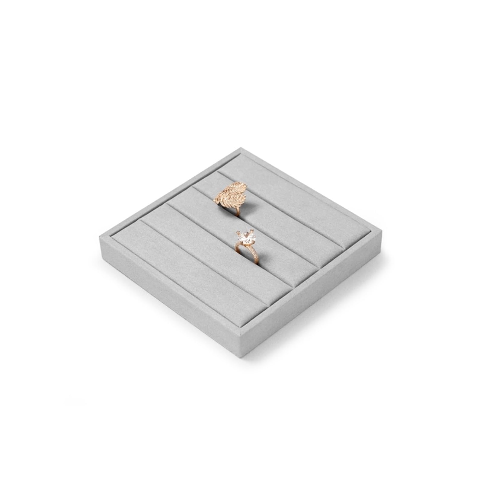 YGMNQAL Velvet Jewelry Tray Display Trays Grey Velvet Jewelry Display Tray For Ring Earrings Bangle Necklace Tray Organizer Jewelry Display Tray Grey