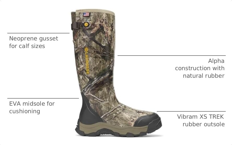 Image of LaCrosse Alpha Evolution 17 inch Men's Rubber Hunting Boots - Waterproof, Made in USA, Comfort Liner