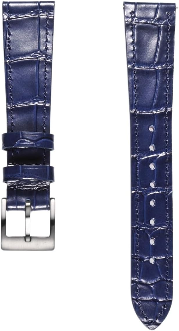 yingyingjia Watch Bands Blue Quick Release Alligator Embossed Replace Watches Strap 18mm 19mm 20mm 21mm 22mm