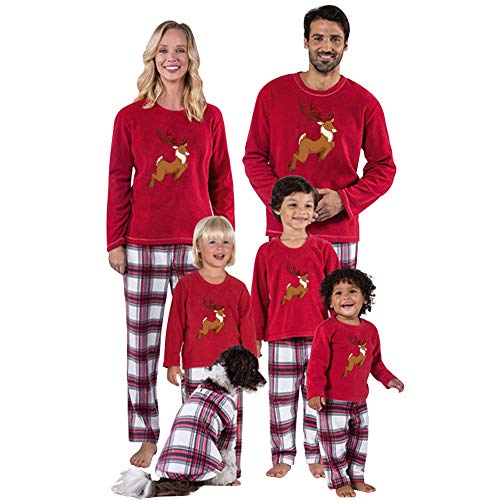 Pijama Familiar de Navidad Invierno Dos Piezas Pantalon y Camiseta Conjunto Mama...