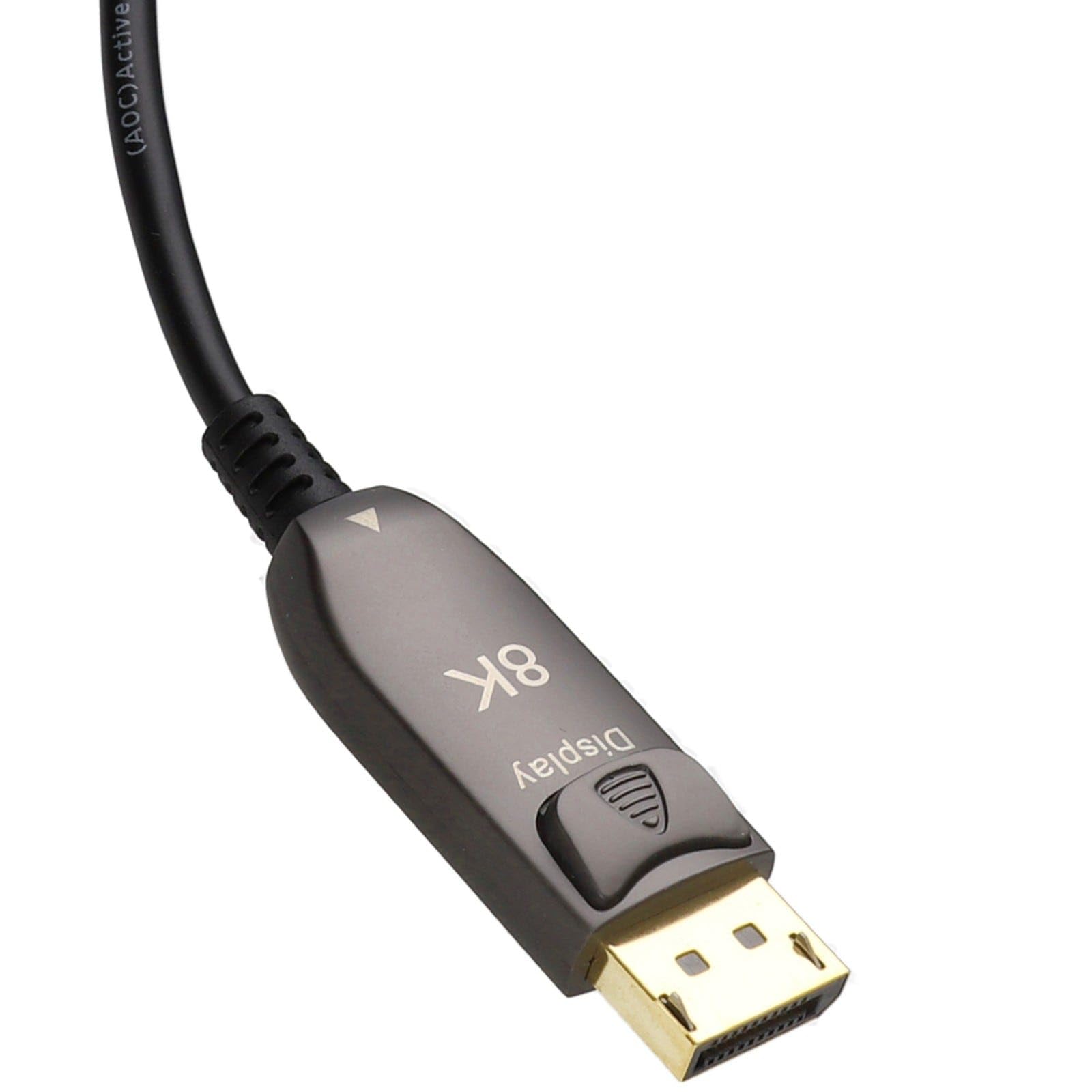 kenable Câble Optique Actif DisplayPort 1.4 AOC HDR 32Gbps 8K 30Hz 4K 120Hz 20 m [20 mètres/20m] Noir