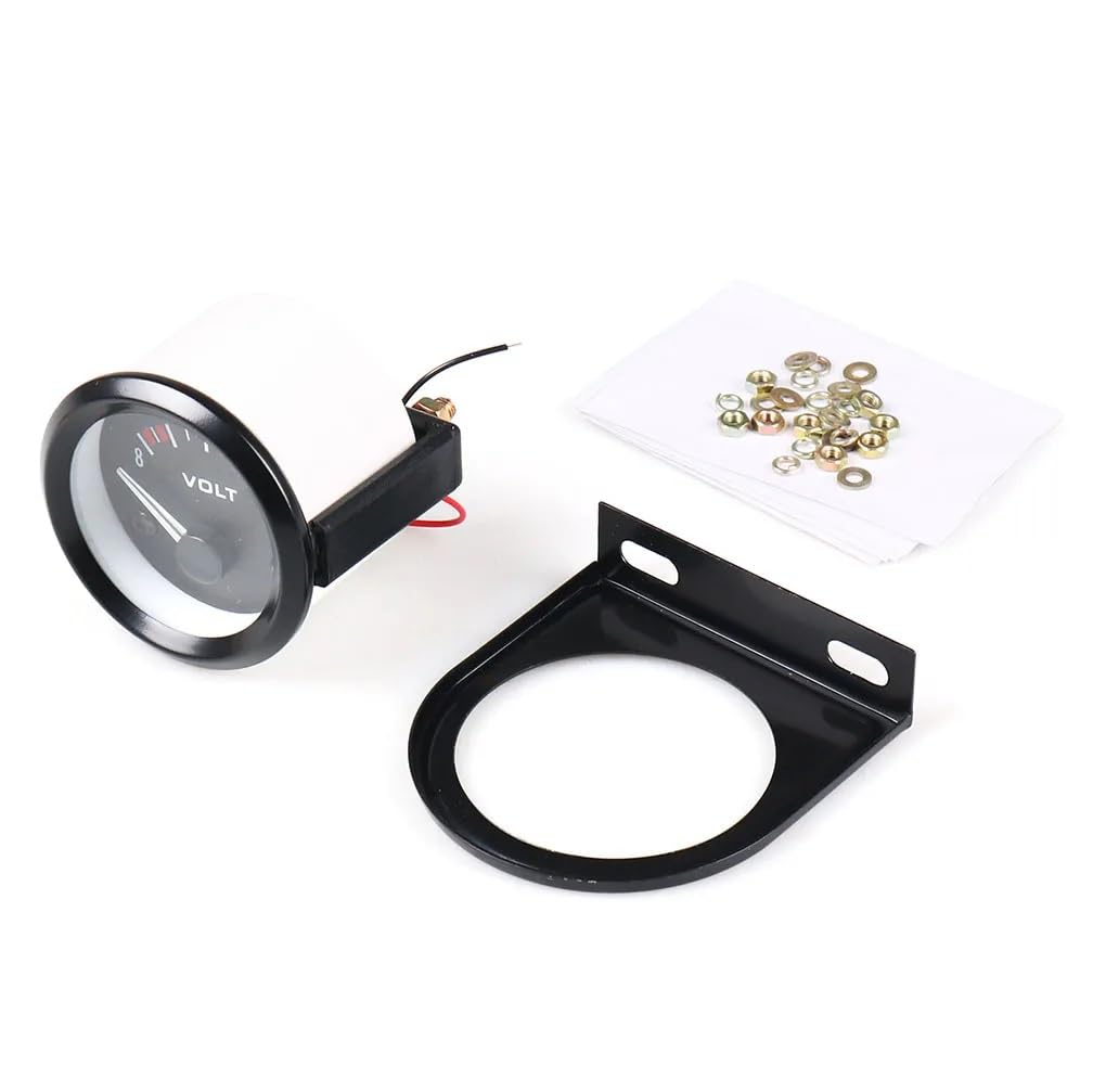 Generic Reloj voltímetro 12v para coche, moto, furgoneta, etc. 52mm con soporte. nuevo. universal