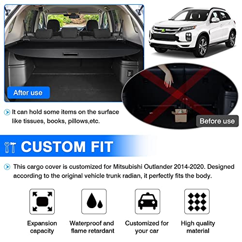 Image of Powerty Cargo Cover for 2014 Mitsubishi Outlander Sport (Manual Tailgate)