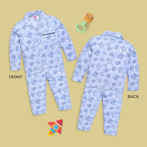 Image of LuvLap Baby Cotton Printed Full Sleeves Night Suit