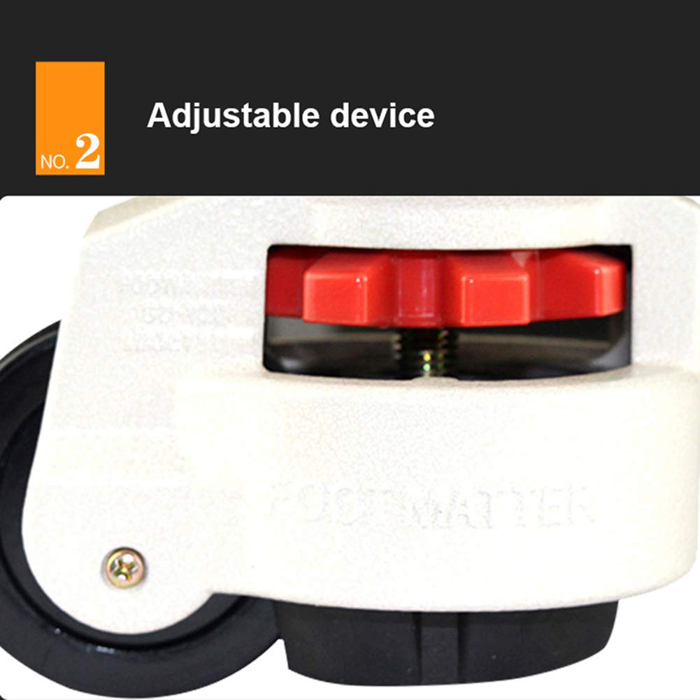4 × Rotelle Industriali Pesanti Ruote Girevoli Regolabili In Altezza M12 / 16 Bullone Ruote Di Trasporto Per Attrezzature (2/2,5 / 3inch)