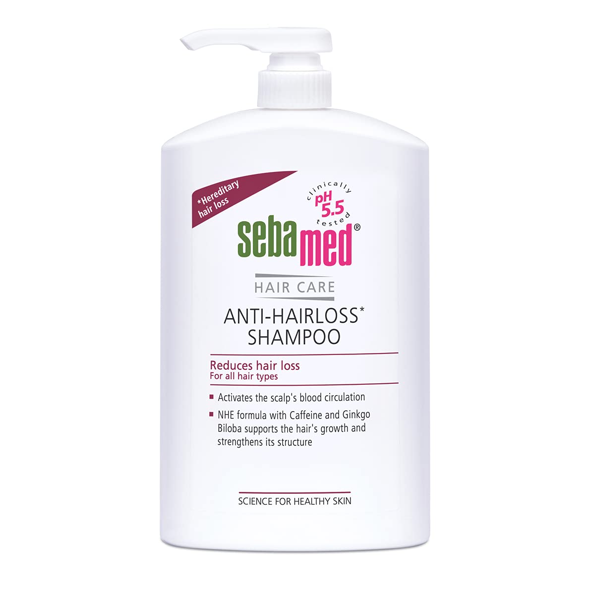 Sebamed Anti-Hairloss Shampoo | 1L Pump Bottle | Reduces Hairloss | Supports Hair Growth