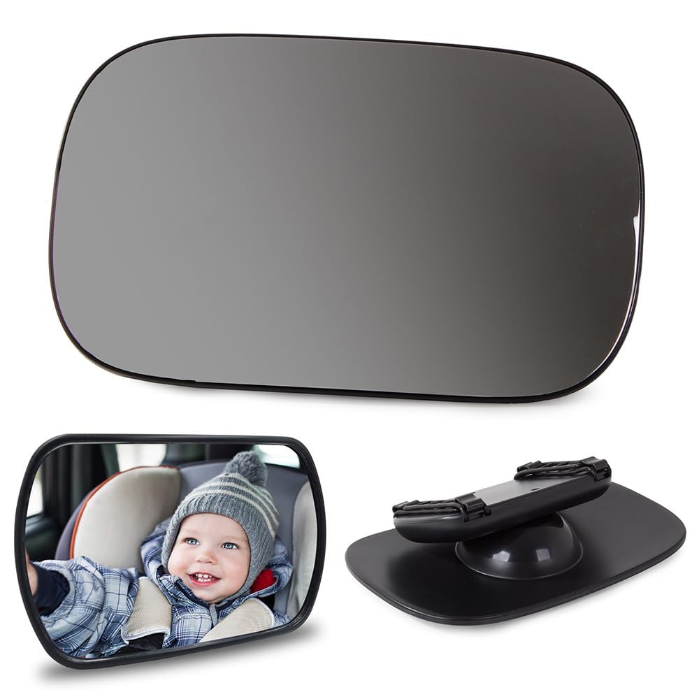 Specchio auto bambino specchio auto bambino con rotazione a 360° – specchietto di sorveglianza del bambino per sedile posteriore – specchio di sicurezza del bambino regolabile – specchio per bambini