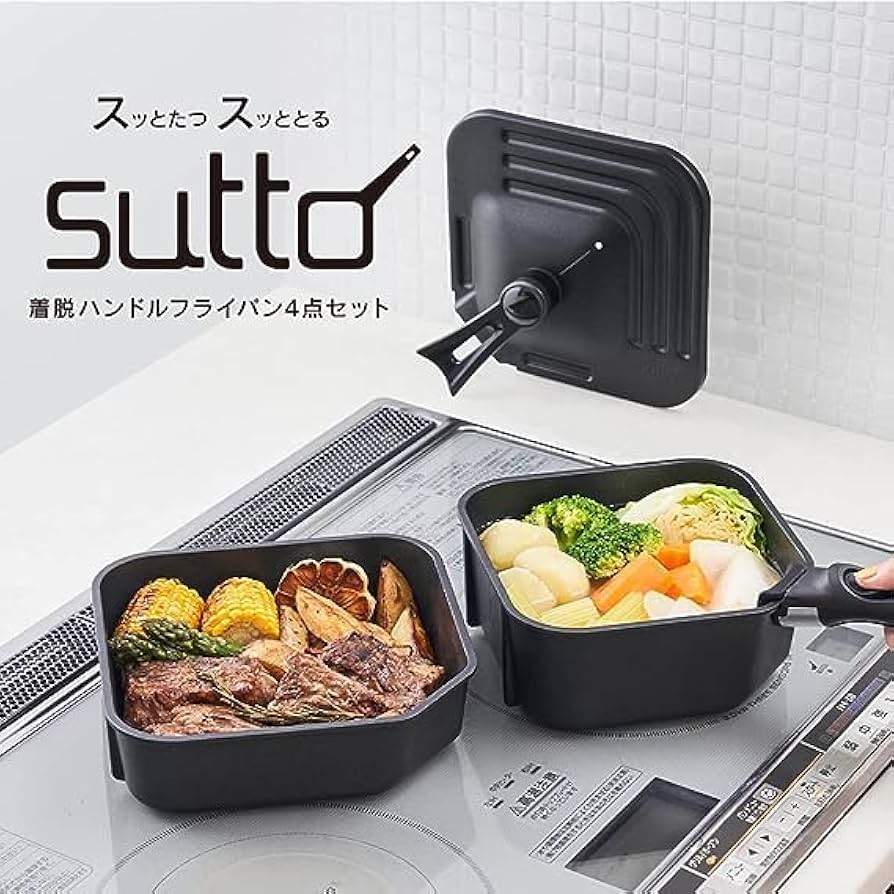 四角いフライパン sutto スット ⭐︎ 7点セット Amazon.co.jp: 四角いフライパン sutto（スット） フライパン