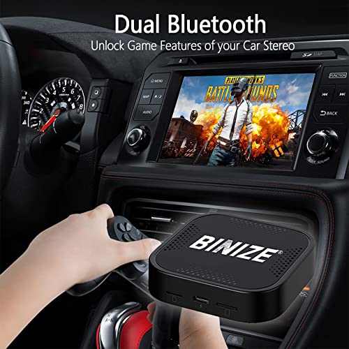 Binize-Android-12-Wireless-CarPlay-AI-Box-464G-Wireless-CarPlay-Wireless-Android-Auto-Adapter-AI-Box-for-Car-with-OEM-Wired-Carplay-Multimedia-Video-Box-Stream-NetflixYouTubeSpotify-PlugPlay