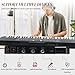 Ktaxon 61 Key Keyboard Piano Electric Keyboard, Electric Piano Set with Headphones, Microphone, Music Rest, Power Adapter, Piano Stand, Piano Bench and Manual (Full Size H Stand-Classic Black)