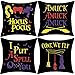 Funda de almohada de Halloween Hocus Pocus Witches Amuck I Put a Spell on You Party Funda de almohada Sanderson Sisters de 20 x 20 pulgadas, funda de cojín para sofá y sofá, juego de 4