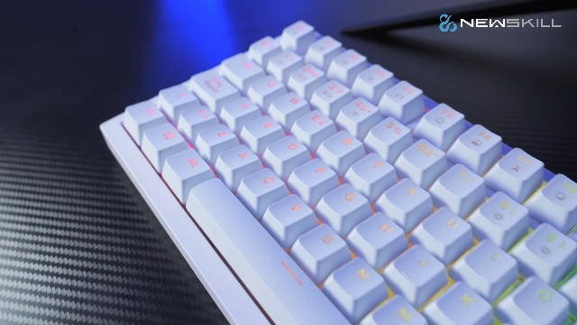 Tastiera Gaming NEWSKILL Pyros V2 60% RGB - Wireless/Bluetooth/Cablata Con Switch Outemu Red Hotswap, Colore Bianco