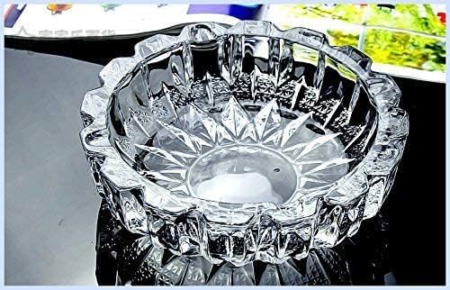 Medium Size Glass Ashtrays for Cigarettes, Cigar, Portable Decorative Modern Ashtray for Home Office Indoor Outdoor Patio Use, Fancy Cute Cool Ash Tray, Round Shape-image-17