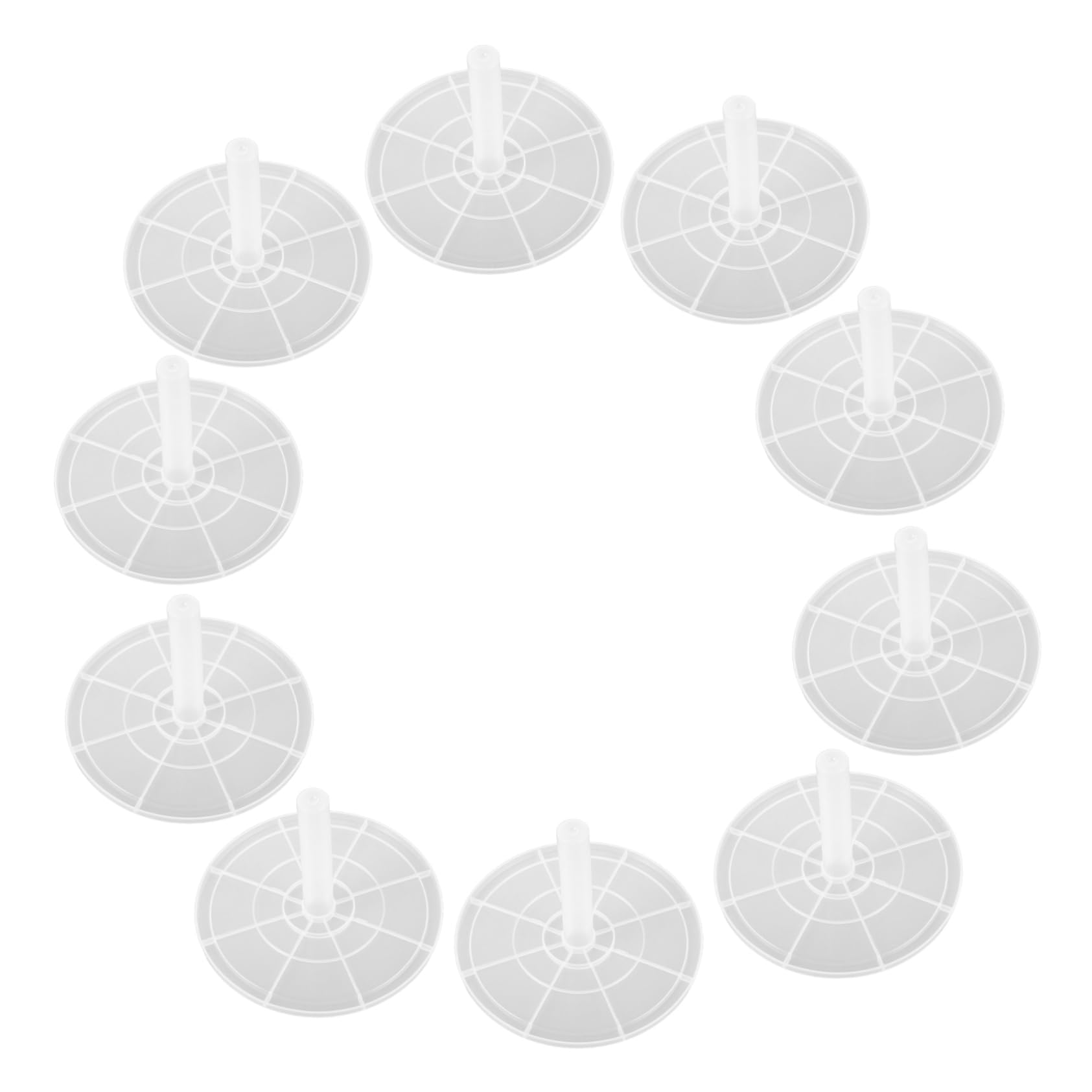 10pcs Empty CD Dvd Spindle Box - Dvd Storage Bucket - Clear CD Holder - Disc Plastic Column Bucket Containers