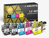 Unsere INBUSCO kompatible Brother LC422 hat neueste kompatible Chip mit starker Erkennung und hochwertiger Tinte sorgen für hochauflösenden Druck.