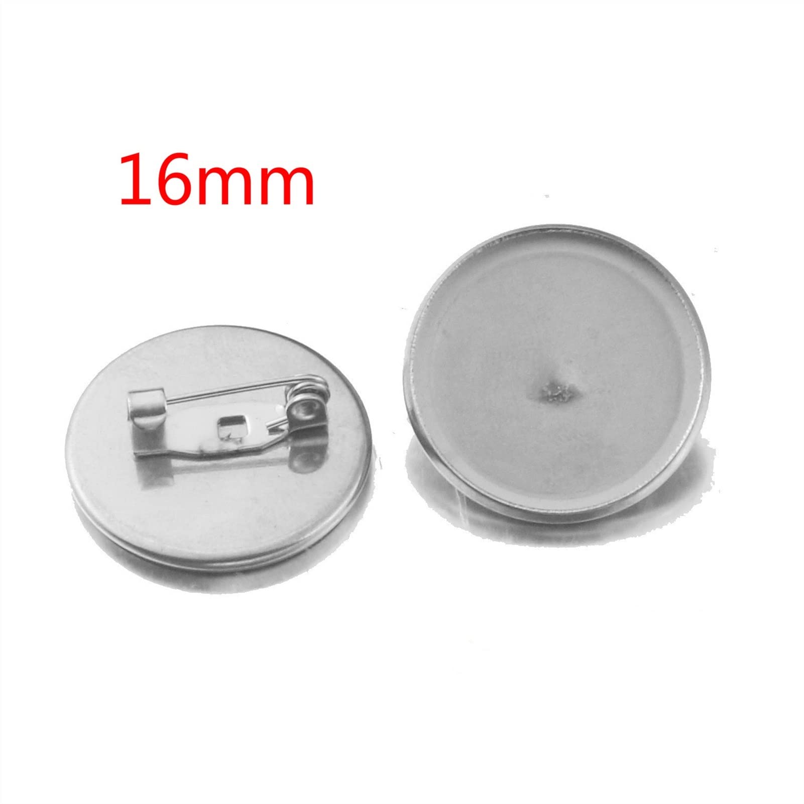 Broches De Acero Inoxidable Chapados En Oro - 20 Piezas, Base De Disco De 25 Mm, Para Manualidades