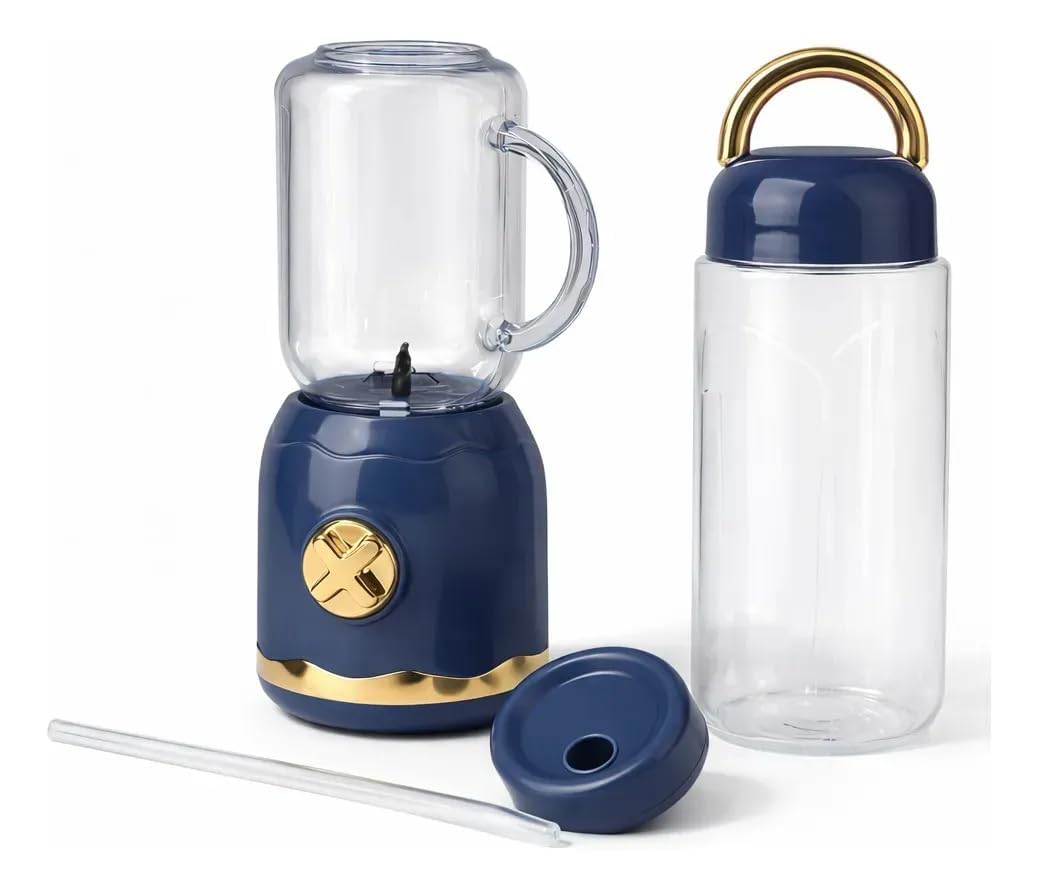 Retro Juicer FG-3 Portable Blender with 500ml Cup & 500ml Travel Bottle, USB Rechargeable Personal Smoothie Maker, 50W Motor, 1500mAh Battery, Stainless Steel 304 Blades Juice, Shakes & Smoothies-image-41
