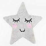 Fácil de limpiar Sass & Belle Dulces Sueños - Alfombra, diseño estrella, color gris