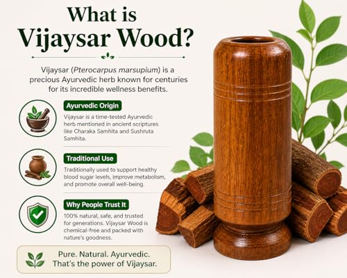 Image of XOMARK Vijaysar Wooden Glass Tumbler 100ml | Natural Ayurvedic Drinking Cup for Diabetes Wellness | Handcrafted Water Glass | Eco-Friendly Traditional Wood Cup for Daily Use