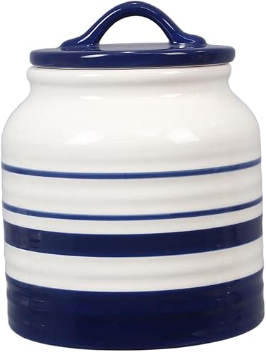 Miniatura 4 de Young's - Juego de 4 recipientes de cerámica azul y blanco con estampado