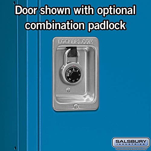 Salsbury Industries 62368BL-U Unassembled Standard Metal Locker with Double Tier, Blue - Image 4
