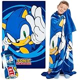 Sonic The Hedgehog Manta Polar Infantil, Manta Suave para Cama y Sofá de 100 x 150 cm, Accesorio de Cama, Regalos Gamer