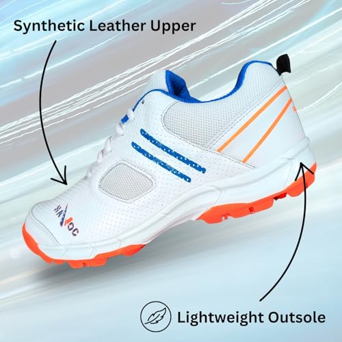 Image of Prokick Havoc Cricket Shoes for Men and Women|Lightweight & Durable Cricket Shoes|PVC Studs Spikes Sports Shoe for Unisex|Synthetic Leather Upper Sports Shoes|EVA Sockliner