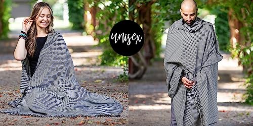 Om Shanti Crafts Meditation Shawl Meditation Blanket Prayer Shawl for Men Women3