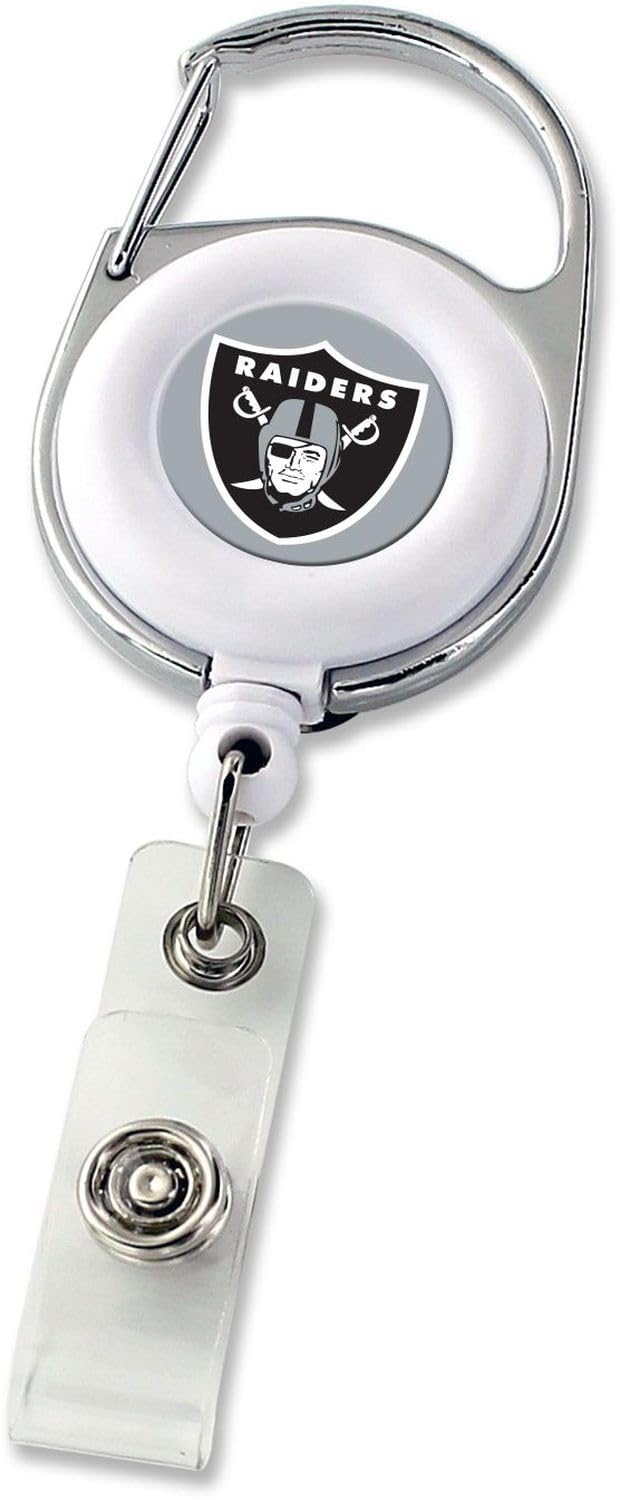 Aminco NFL Las Vegas Raiders Deluxe Clip Badge Reel