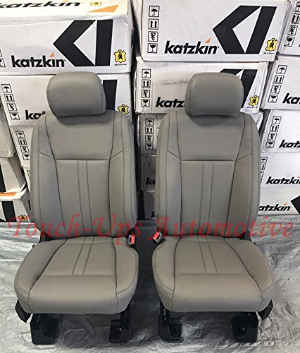 Katzkin Leather Gray Seat Covers Compatible With 2019-2020 Ford F-150 Supercrew Xlt #TOP17
