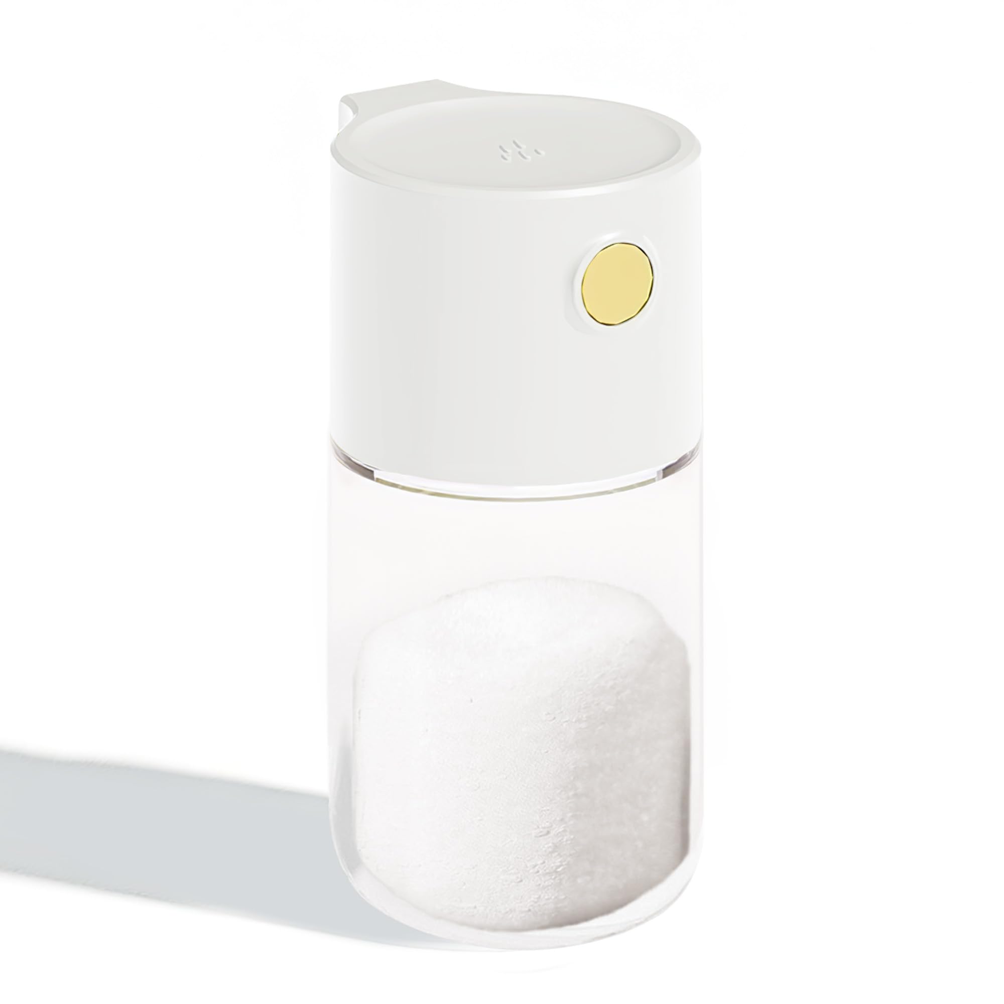 Zssxysm Salt Shaker, Small Salt Pot, Condiment Dispenser, Precise Quantitative 0.5g, Glass Sugar Cellar for Spice, Pepper, Seasoning, Cooking Travel Camp Picnic, Kitchen Accessories