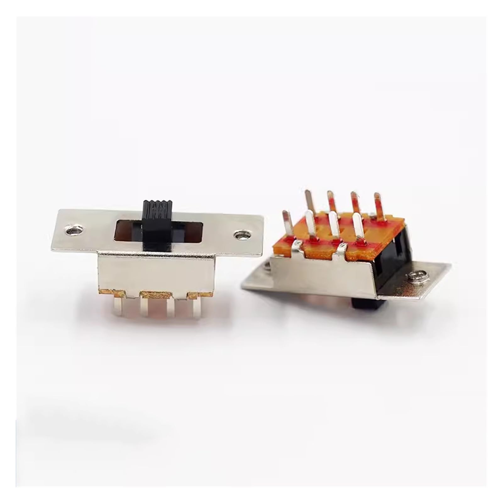 IDGTTLDF 10PC SS-23F26 Toggle switch 3-speed 8-pin vertical toy slide switch with ear fixed screw holes
