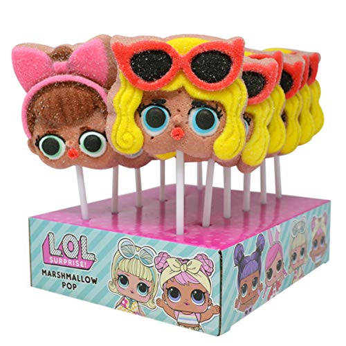 LOL Suprise Character Candy Marshmallow Pops, 1.41oz (Case of 12)
