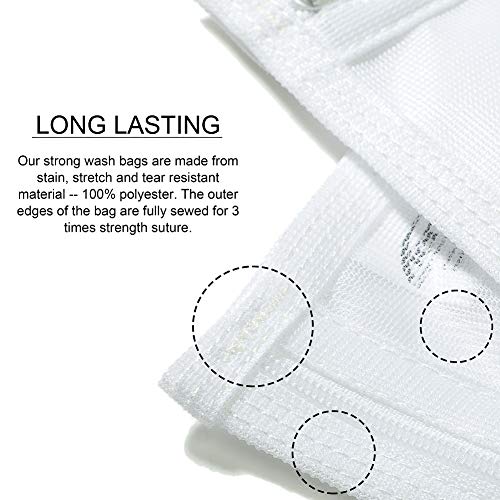 Tenrai Mesh Laundry Bag-3 Xl(20'' X 24''),Use Ykk Zipper, Have Hanger Loops, Wash-Organizer For Clothes,Jackets,Bedding Linens,Stuffed Toys,Pet Blanket （White Qs） #TOP5